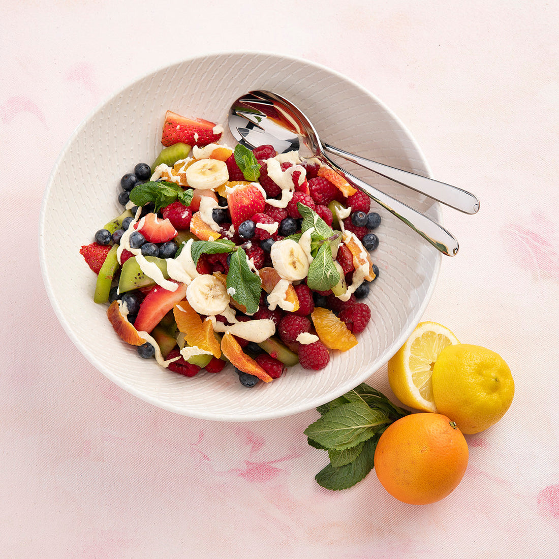 Fruitsalade met Vanille dressing