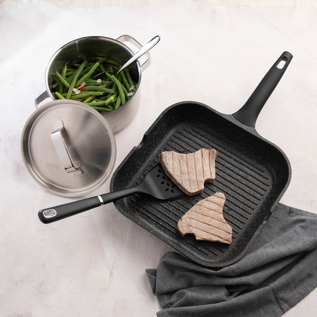 De grillpan op de juiste manier gebruiken