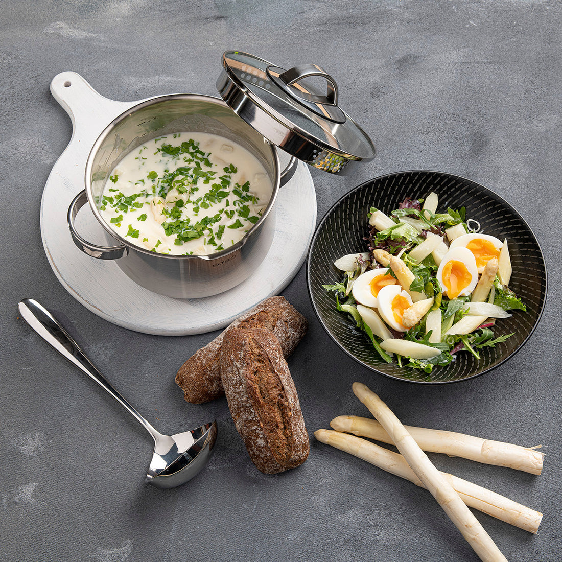 Witte asperges koken
