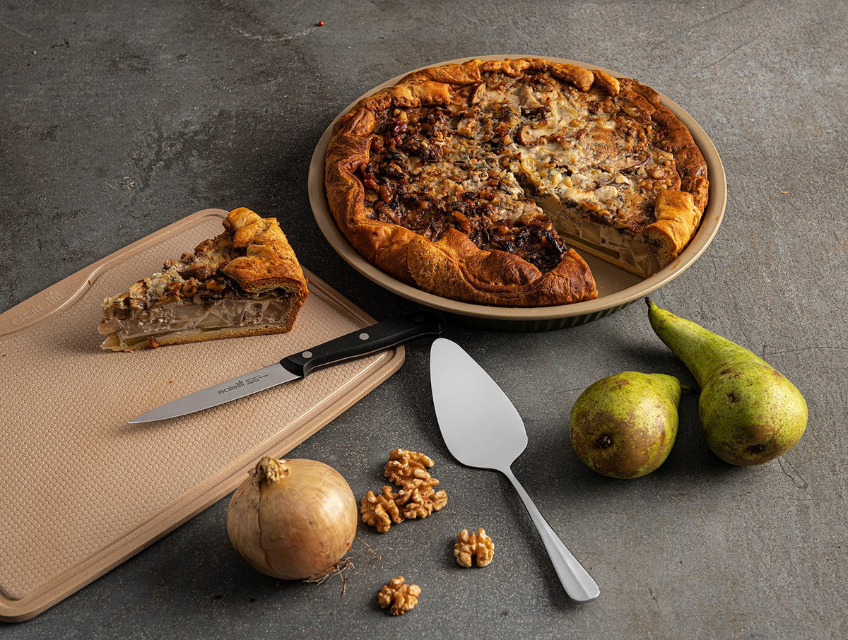 Quiche met knolselderij, peer en blauwekaas