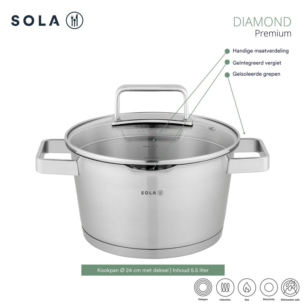 Diamond PREMIUM Kochtöpf 24 cm