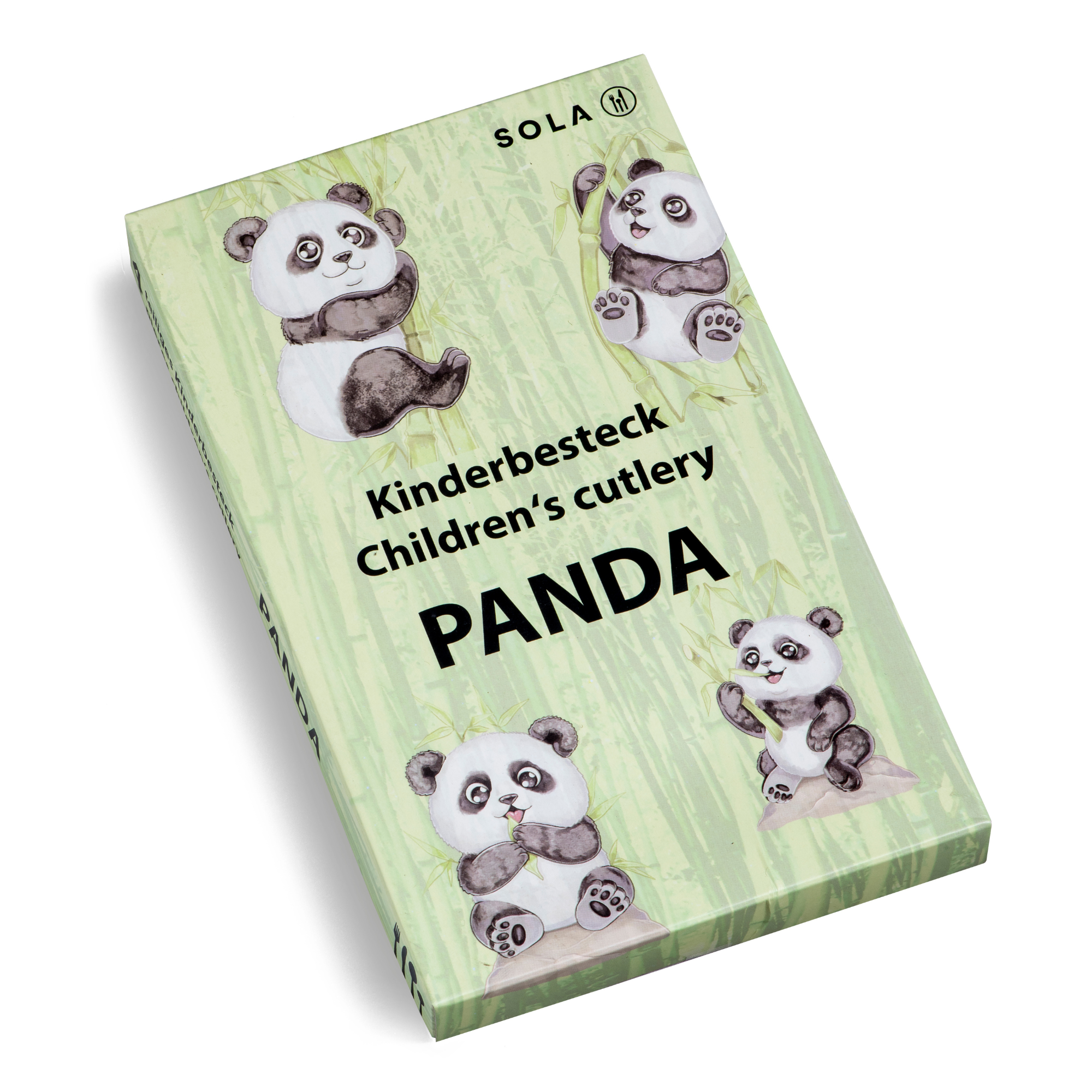 Kinderbesteck Pandabaren 4-teilig