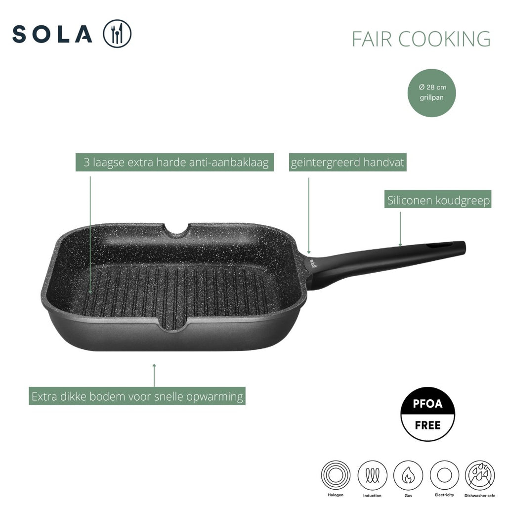 Grillpfanne 28 cm Fair Cooking