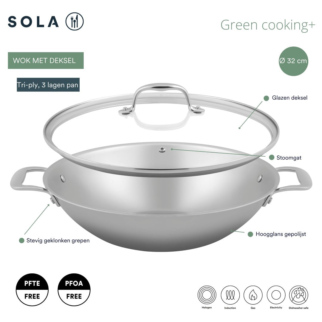 Wokpfanne 32cm Green Cooking